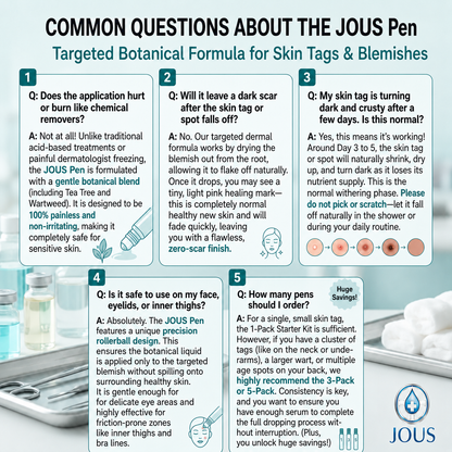 JOUS®🛍️ 𝟕-𝐃𝒂𝘆 𝐒𝗸𝐢𝐧 𝐓𝒂𝗴 & 𝐒𝐩𝙤𝐭 𝐄𝐫𝒂𝐬𝙚𝐫 Painless & Scar-Free Advanced Imperfection Removal Rollerball Pen